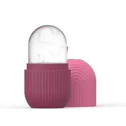Silicone Ice Cube Trays: Beauty-Lifting Face Massager & Skin Care Tool (Rose Red)
