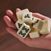 26mm Mini Chinese Mahjong Game Set Portable Traditional Blocks Mahjong 144PCS Party Board Game Two Players Funny 6