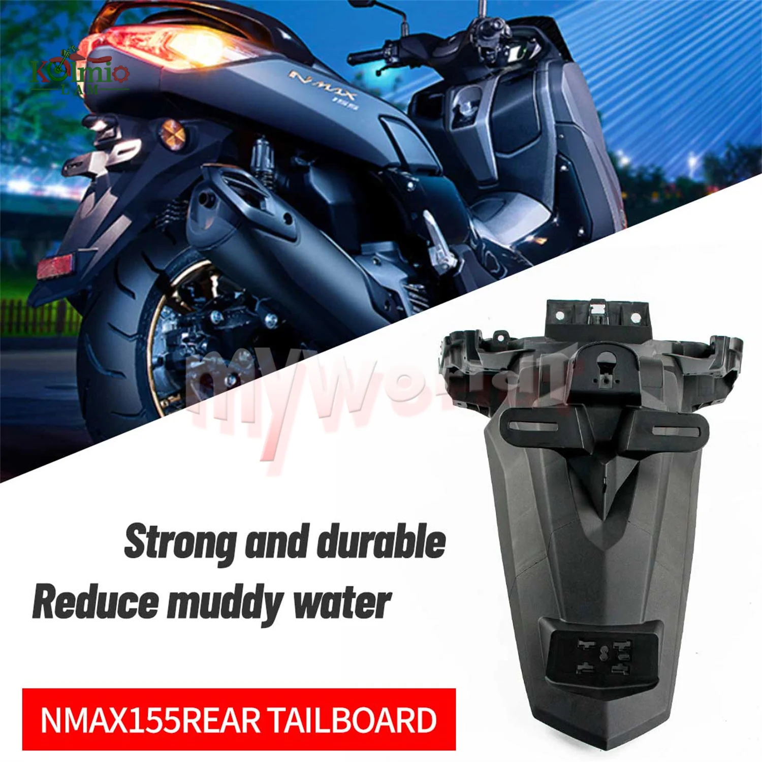 

Fit For Yamaha Nmax155 2020 - 2023 Rear Fender License Number Plate Frame Holder Bracket NMAX N MAX 155 2021 2022