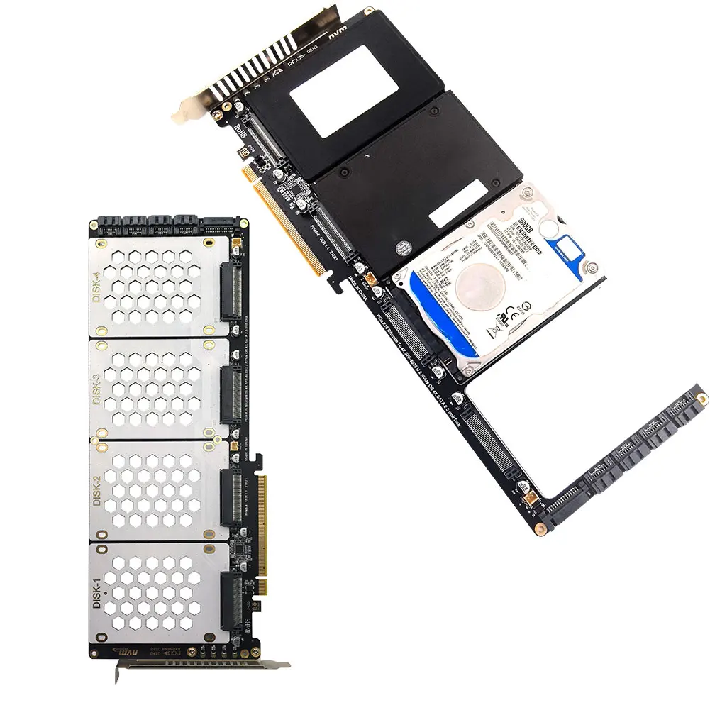 PCIe 4.0 16X SATA Adapter Card for PC Motherboard