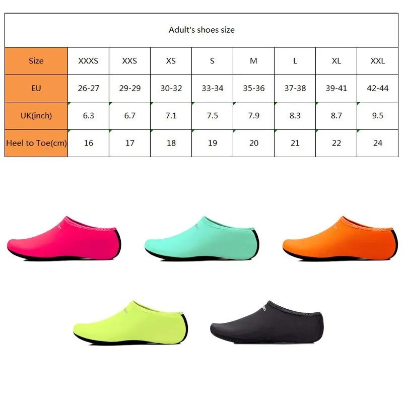 Unisex adulti bambini calzino da immersione a piedi nudi scarpe da Sport acquatici calzino da acqua Snorkeling nuoto al mare scarpe da Yoga antiscivolo antiscivolo