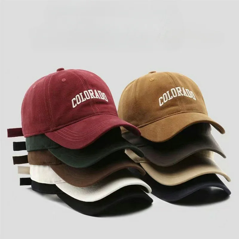 Hat spring and summer new letter polished cap versatile women's wholesale soft top showing face small sunshade baseball cap