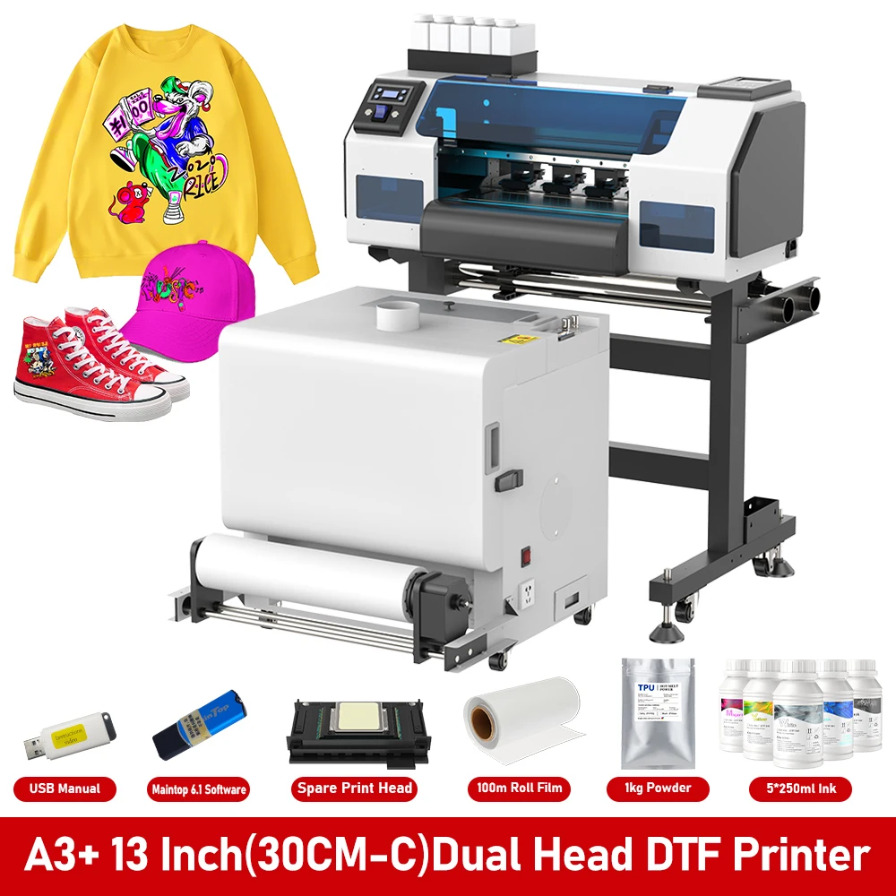 Aazon.co: PLK A3 Plus XP600 DTF Printer, Double-Speed Than L1800/L805, 4.5'' Touch Screen