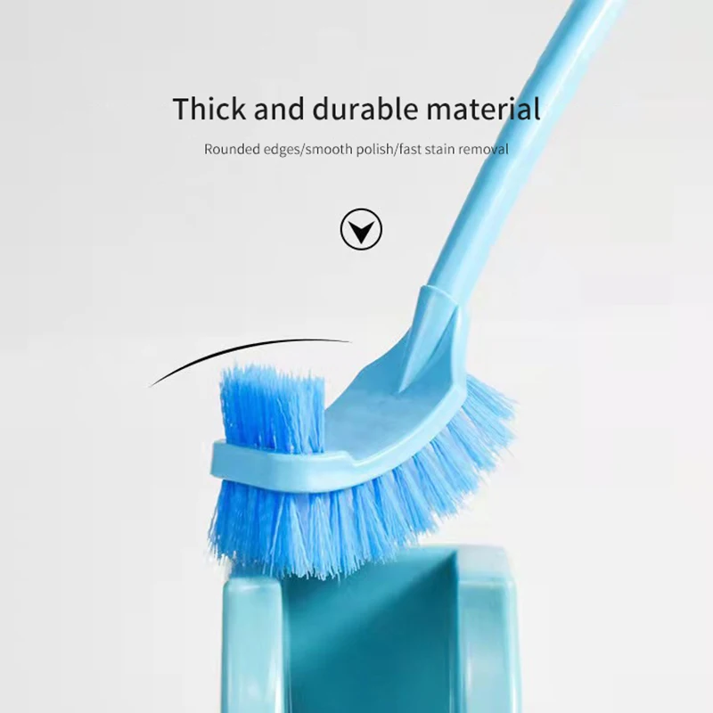 Bathroom accessories Toilet brush set Cleaning Toilet Brush Plastic Long Handle Double-Sided Dead Corner Soft Bristles Toilet Floor Seam