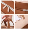 Three-in-One Large Capacity Makeup Bag, Waterproof PU Travel Bag, Portable Multi Functional Cute Cartoon Cat Pattern Storage Bag 5