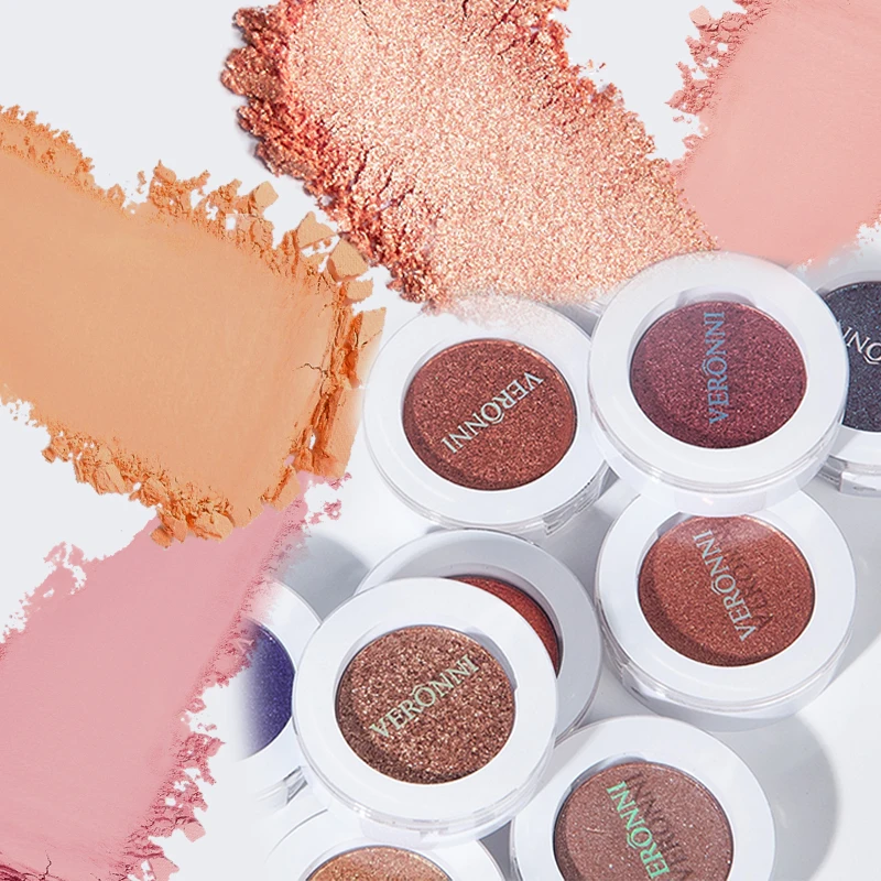 Monochrome Fashion Shimmer Glitter EyeShadow Makeup Pigment Pearlescent Brightening High Light Powder Eyeshadow Lasting Cosmetic 2