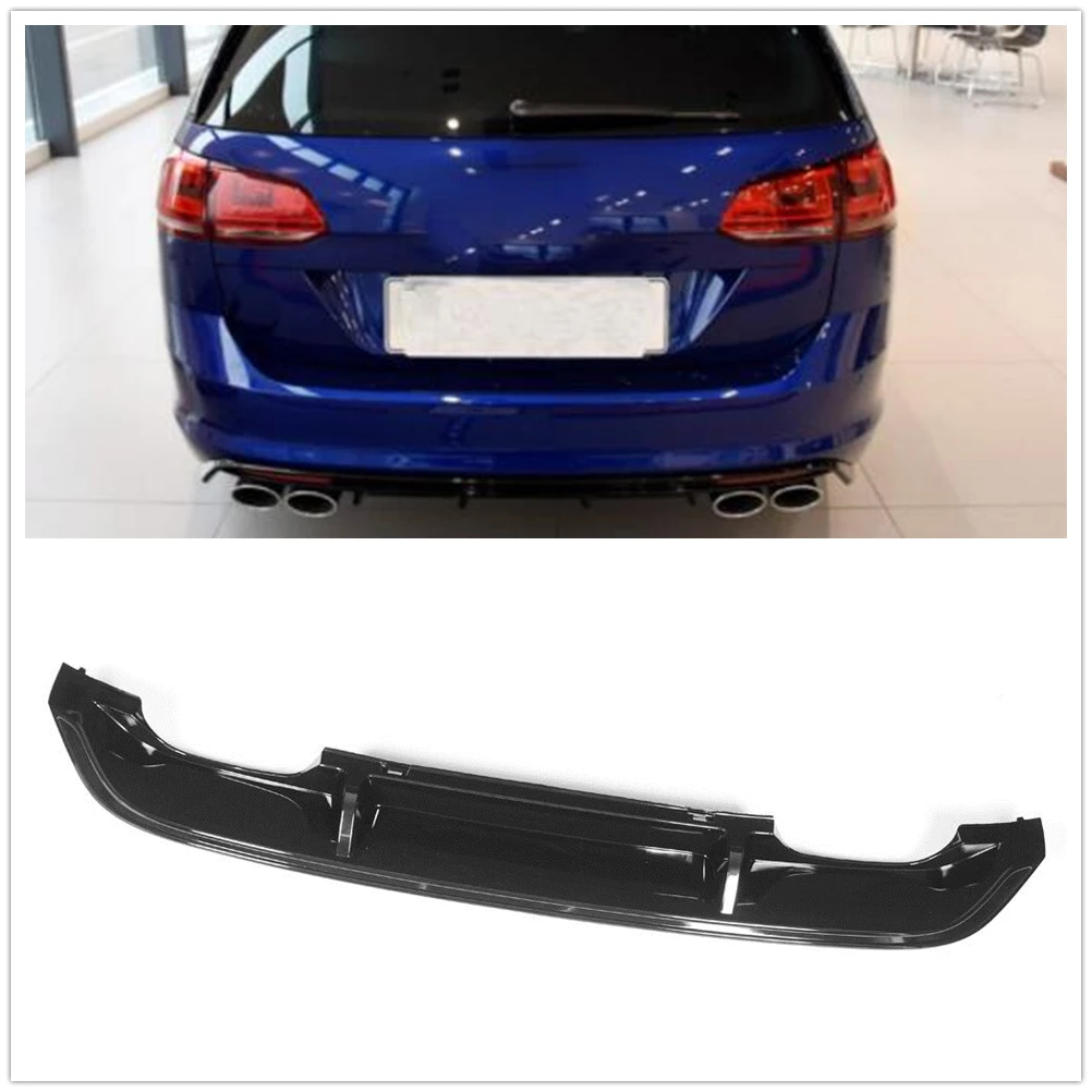 

Rear Bumper Diffuser Lip For Volkswagen Golf R VW Golf7 MK7 R R-Line 2015-2017 Glossy Black Car Exhaust Bracket Spoiler Splitter