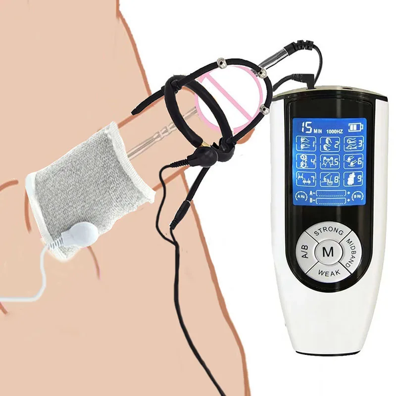 BDSM Electro Sex for Men Masturbation Electric Shock Electrosex Penis Ring Electrostimulation Urethral Toys E stim Glans Trainer electro sex toys electric sex toys penis rings