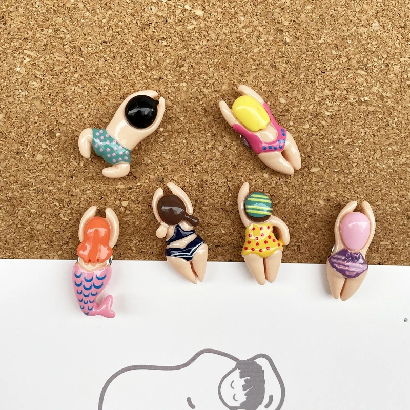 6 Pcs Villain Modeling Push Pins push pins Mermaid Shape Pushpin Thumbtacks Decoration Thumb Tack Pin Binding Cork Board Wall Pin