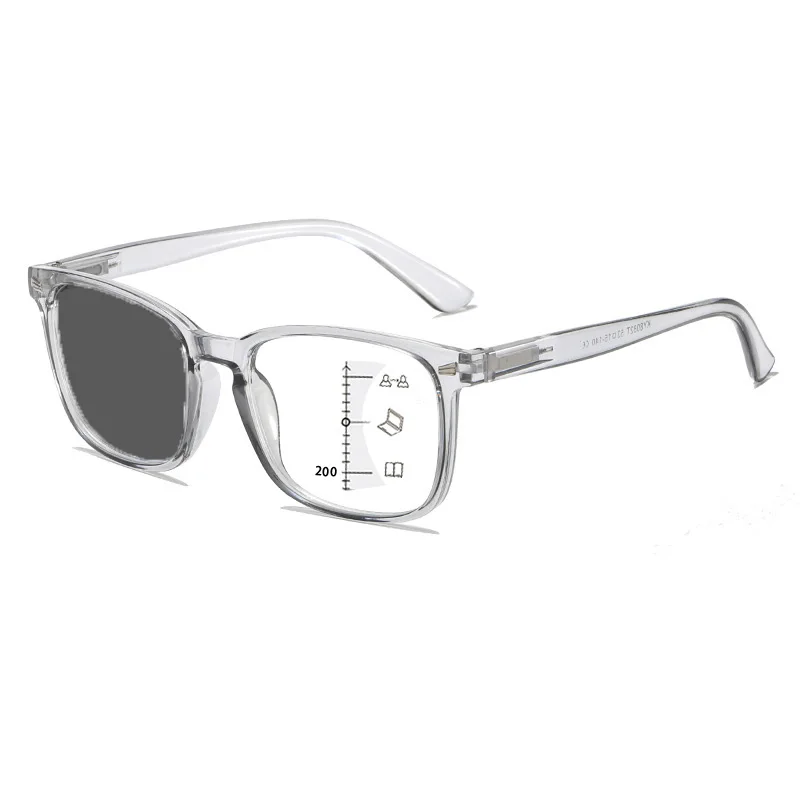 2024 Photochrome multifokale Anti-Blau-Lesebrille, intelligente Fern- und Nah-Dual-Licht-Presbyopie-Brille, optische Brille – Detail 9