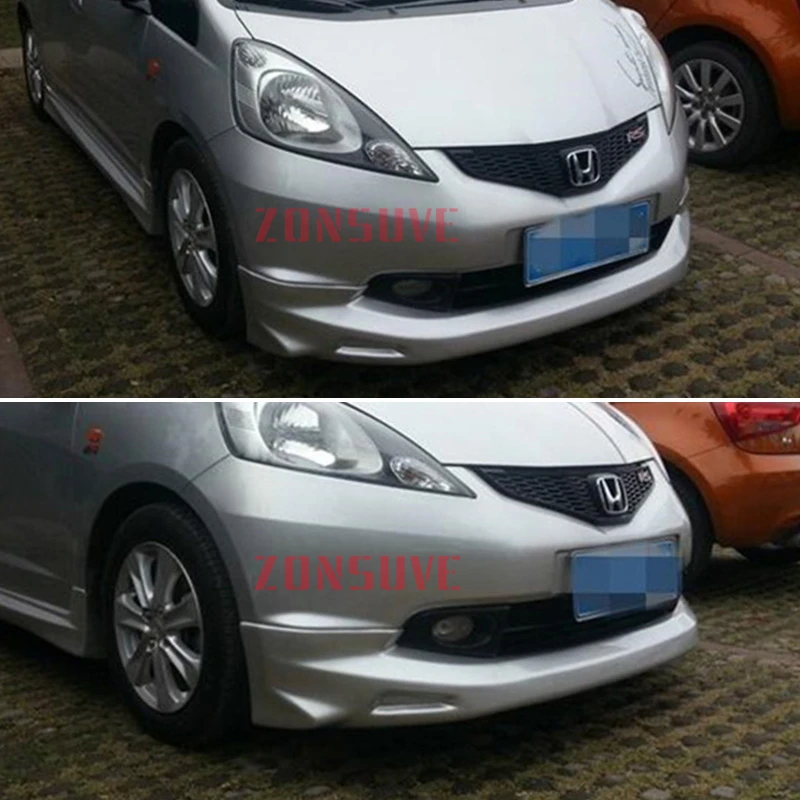 For Honda Jazz Fit 2008 2009 2010 Year Front Bumper Lips Body Kit Accessories 2 Pcs