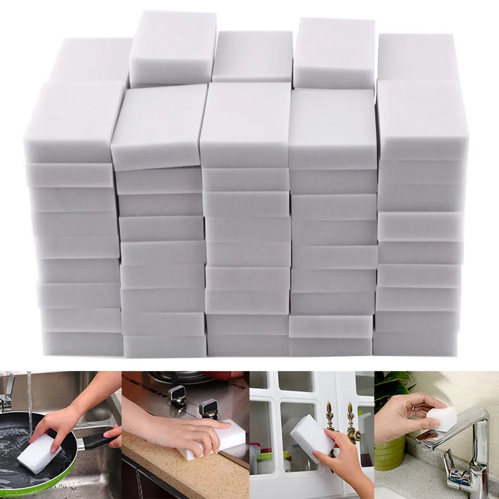 Description Picture 4 of item20 Pcs/lot Melamine Sponge Magic Sponge Eraser Melamine Cleaner for Kitchen Office Bathroom Nano Cleaning Sponges 10x6x2cm