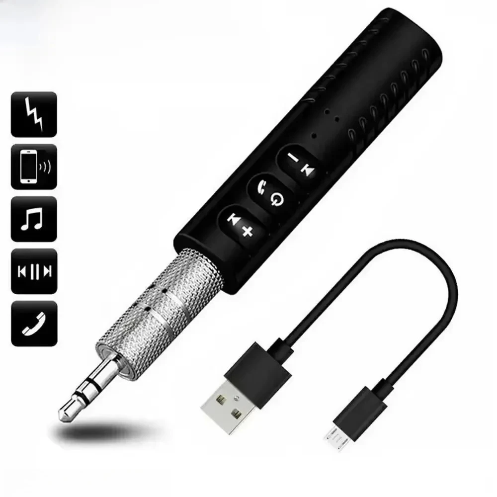 Wireless Receiver Transmitter Adapter Wireless BT Compatible 5.0 Receiver Transmitter Adapter 3.5mm Jack For Car Music Audio Aux Headphone Reciever Handsfree