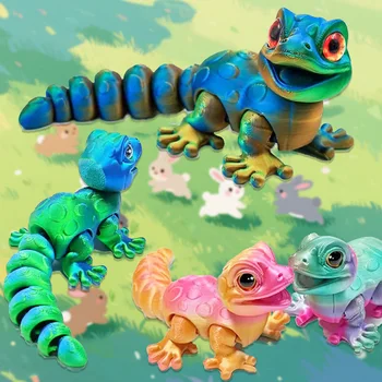 3D Printed Multi-joint Movable Animals Model Kid Toys Cute Relief Sensory Toy Funny Home Accessories Kids Gift Desktop Ornament