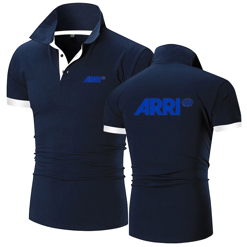 2023 New Men's Film Broadcast Camera Arri Print Fashion Harajuku Summer Comfortable Short Sleeves Casual Polo Shirts Cotton Tops