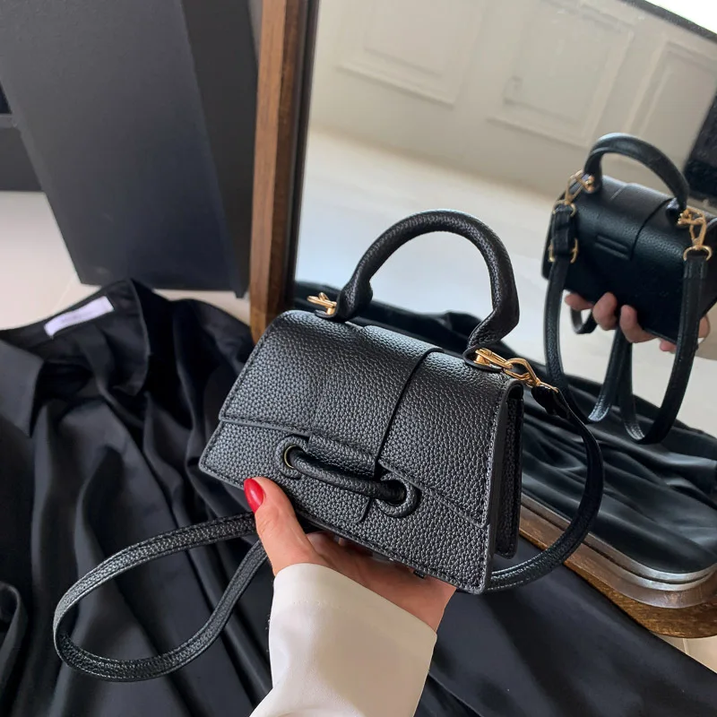 

Korean Style Solid Color Simple Elegant Tote 2023 Early Autumn New Versatile Ins Shoulder Messenger Bag Square Bag for Woman