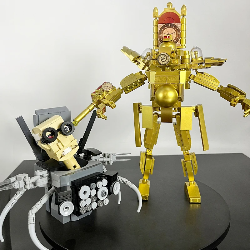 Upgrade Titan Tv Man Skibidi Toilet Building Blocks Clock Drill