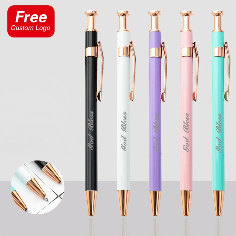 Laser Customized Logo Signature Pen Multi-color Metal Ballpoint Pen School Stationery Commercial Advertising Office Special Pen wrong title this special notebook for elementary school correcting and finishing artifact language and stationery livros art