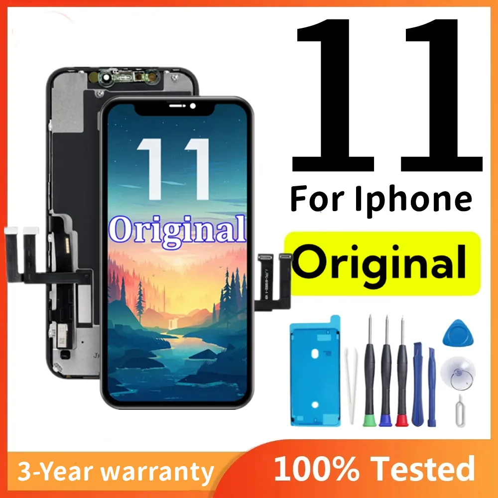 

RLZCXZ 100% Original OLED for iphone 11 Display 3D Touch Screen Digitizer Assembly for iPhone 11 Replacement