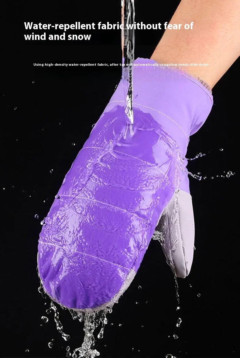 Guanti da sci Y8 antivento, antifreddo, caldi, spessi, da coppia, invernali, tinta unita, versione coreana, carini, sportivi, all'aperto, spessi_voghion.com