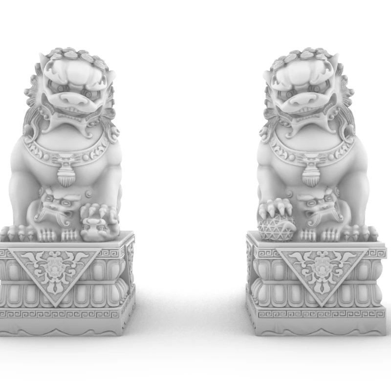 

Cement Male and Female Lion Mold a Pair of Three-Dimensional Lion Ornaments Silicone Mold Fish Tank Landscape Ornaments