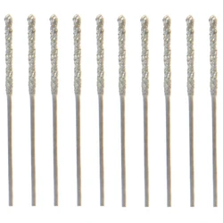 20Pcs 0.8Mm Diamond Coated Tipped Tip Twist Drill Bit For Glass Jewelry Stone Tile