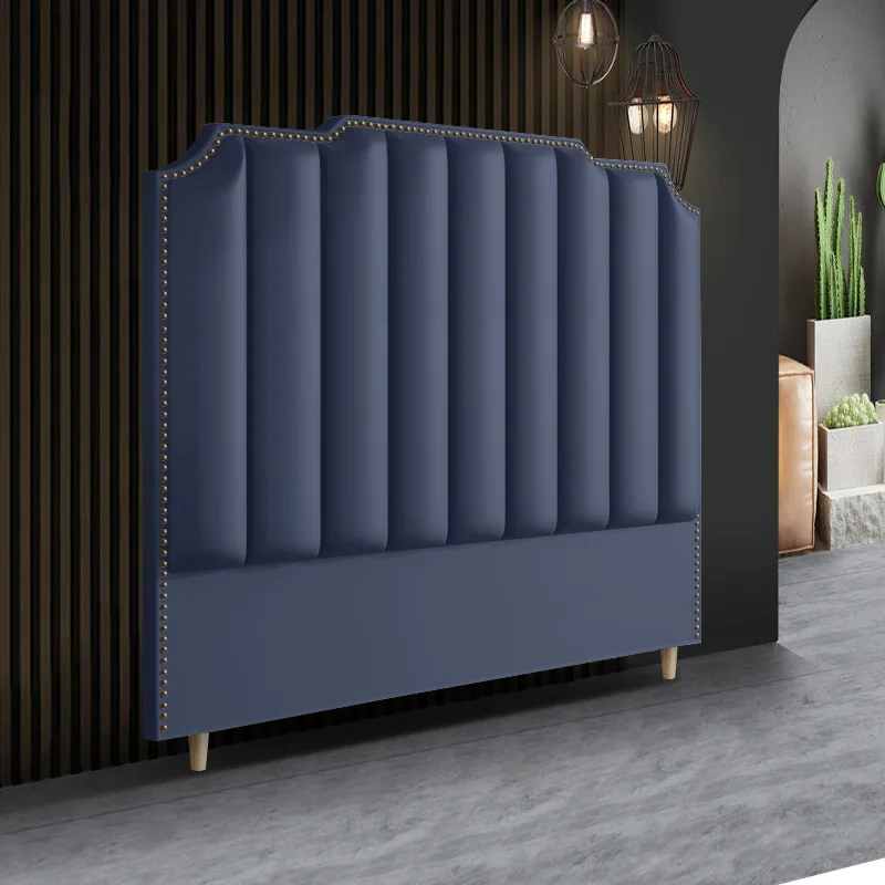 

Solid wood headboard, soft package, floor-to-ceiling backrest board, simple modern light luxury tatami, single ultra-thin bedsid