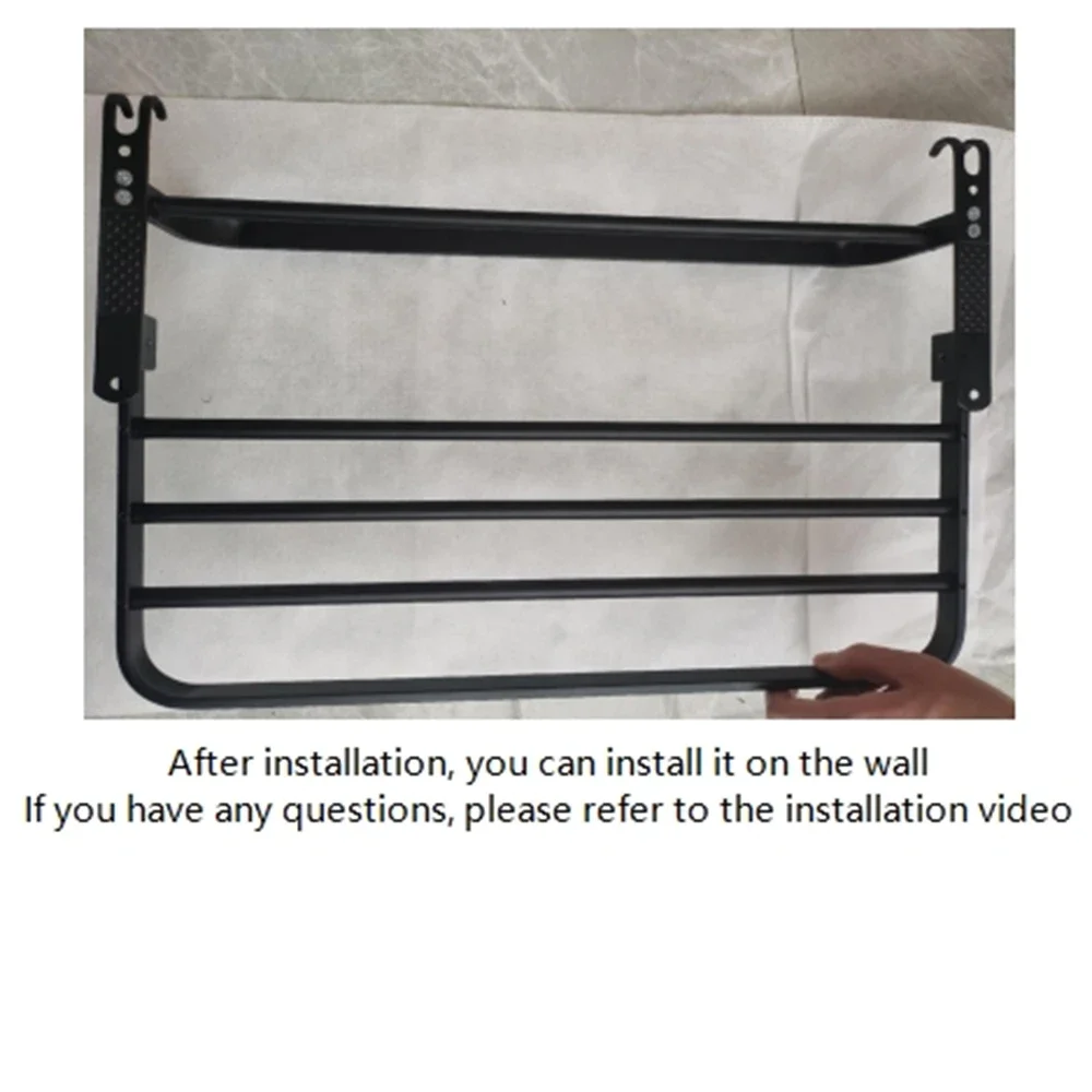Multifunctional Aluminum Foldable Towel Rack Wall-Mounted Bathroom Item Shelf Suitable for Shower Rooms Bathroom Accessories 6
