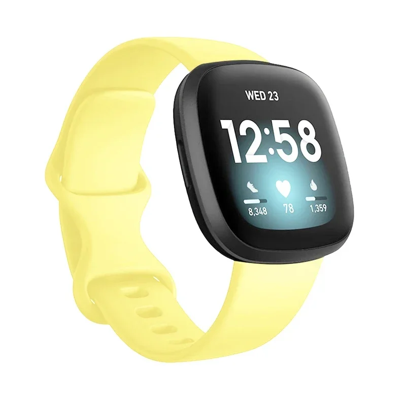 Silicone Sport Strap for Fitbit Versa and Sense - Soft Smartwatch Band Accessory