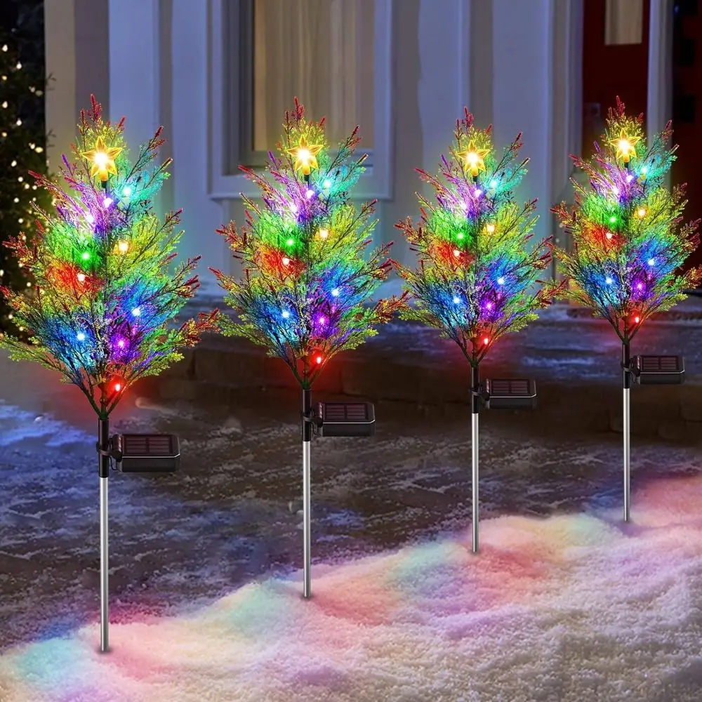 

Multicolor Christmas Tree Light Fashion Plastic Waterproof LED Lamp Stake Lights XMAS Decor