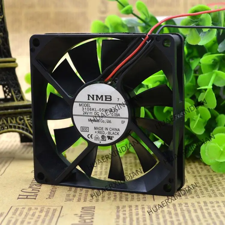 

New 3106KL-05W-B30-B00 24V 0.09A 80*80*15MM 2 Cooling Fan Assembly Kit