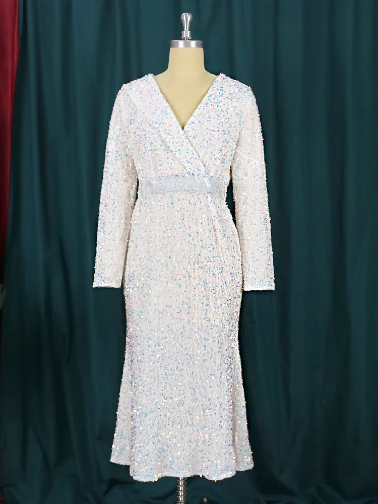 white christmas dresses Silver Sequin Dress: Women's Christmas Outfits