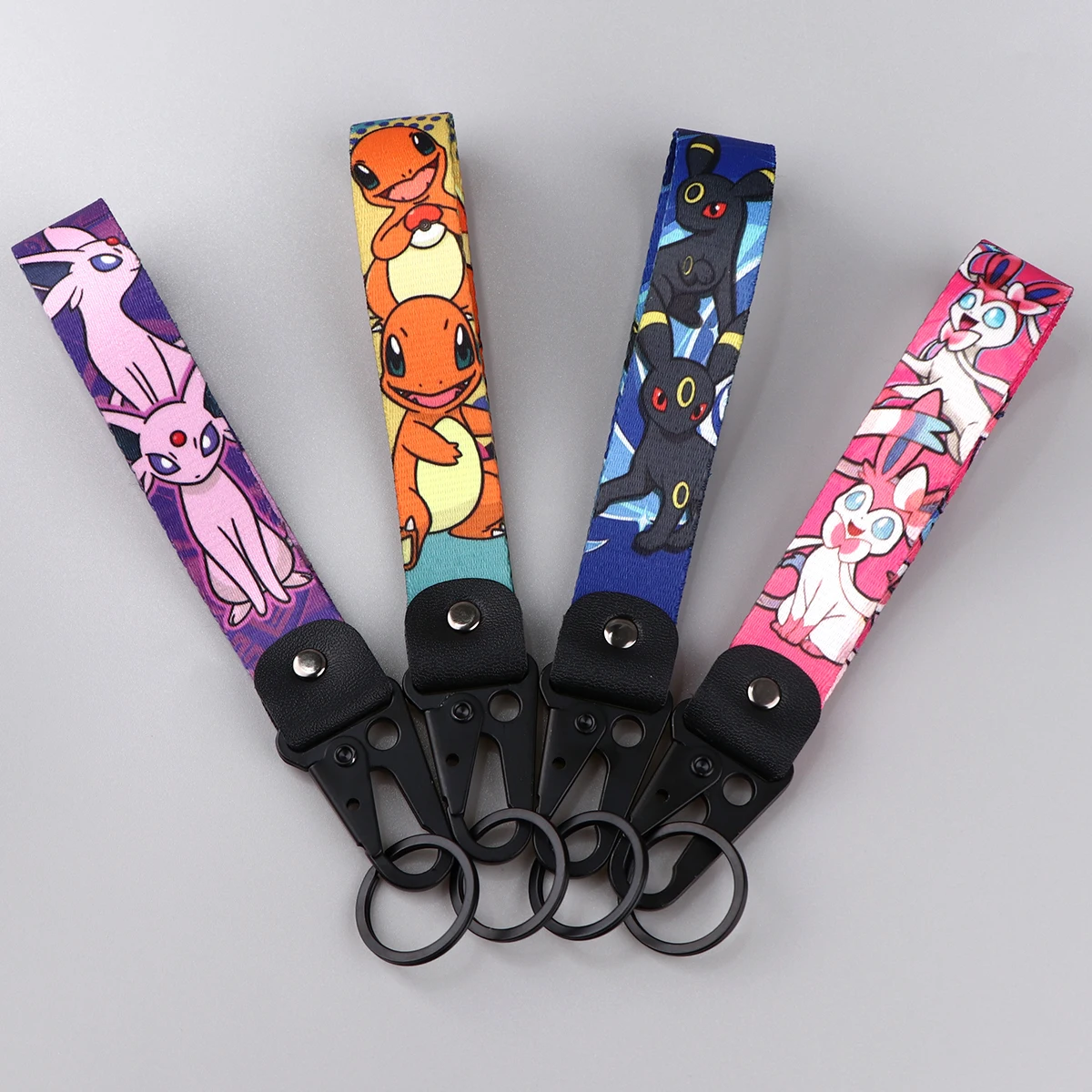 Cartoon Game Monster Key Chain Motorcycles Key Fobs Holder Japanese Anime Tag Ring Jet Tag Jewelry Decorations