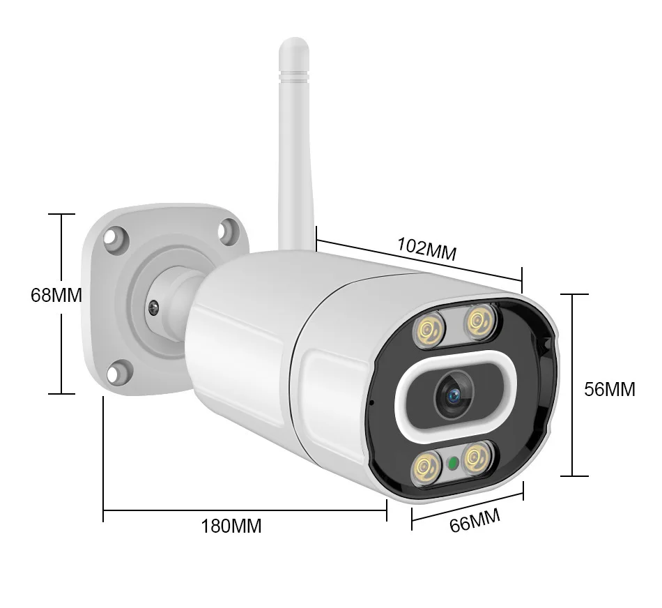 2MP 1080P Tuya APP Full Color IP Bullet Camera AI Humanoid Detection Home Security CCTV Baby Monitor