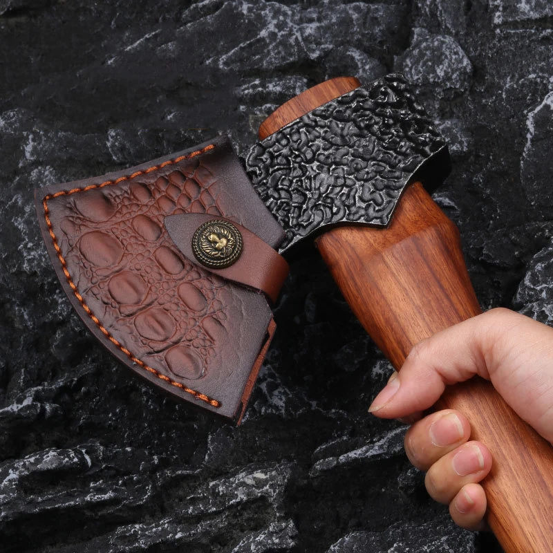 High Hardness Wooden Handle Outdoor Camping Splitting Hatchet Axe Survival Wood Chopping Axe