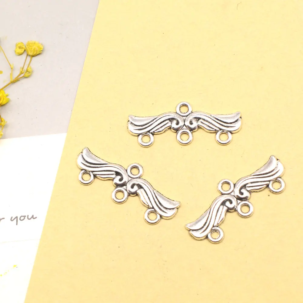 

10pcs 13x31mm Auspicious Clouds Earring Connector Pendants For Jewelry Art Crafts Diy For Jewelry Antique Silver Color
