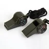 ABS Emergency Survival Whistle with Thermometer and Compass, 3 in 1, High Decibel, Portable, Outdoor 4