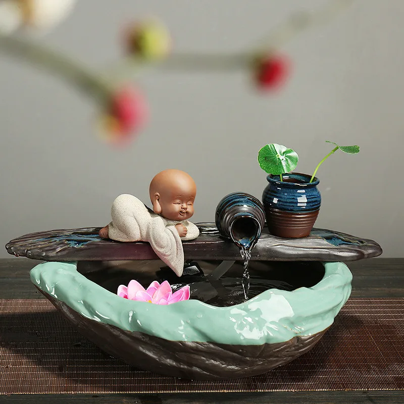 Cat Water Fountain For Cats Zen Ceramic Dogs Drinking Bowl Pet Drinking