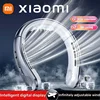 Xiaomi 8000mAh USB Hanging Neck Fan Portable Bladeless Mini Rechargeable Mute LED Digital Display Electric Fans Air Cooler New 1