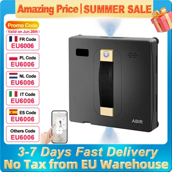 (Codice promozionale:EU6006)Robot Lavavetri ABIR WD8, Doppia Spruzzatura d'Acqua, Memoria Intelligente, Potente Aspirazione a Vuoto, Sensore Laser, Robot per la Pulizia delle Vetrate Domestiche, Controllo tramite APP. 1