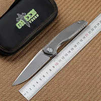 Green Thorn Astrum FP Bearing Folding Knife VG10 Blade Material TC4 Titanium Alloy Handle Outdoor Camping Portable EDC Tool 1