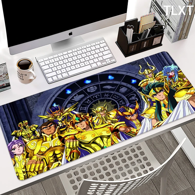 

Saint Seiya Gaming Mousepad 900x400 Mouse Pad Anime Gamer Mat Keyboard Desk Table Carpet Mousepad Computer Laptop Pad Rubber