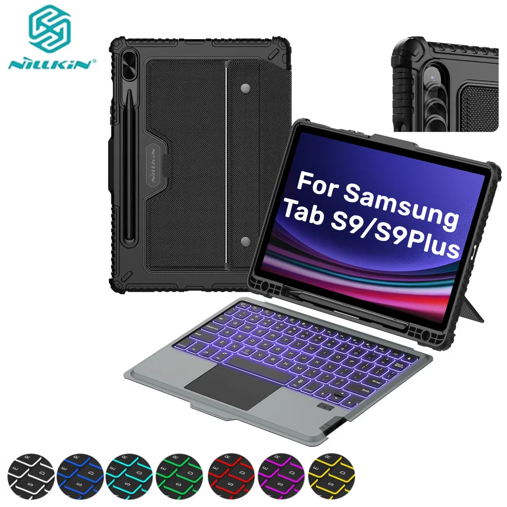 Nillkin-teclado Mágico para Samsung Galaxy Tab Case s9 Plus Teclado Backlight Proteção Len