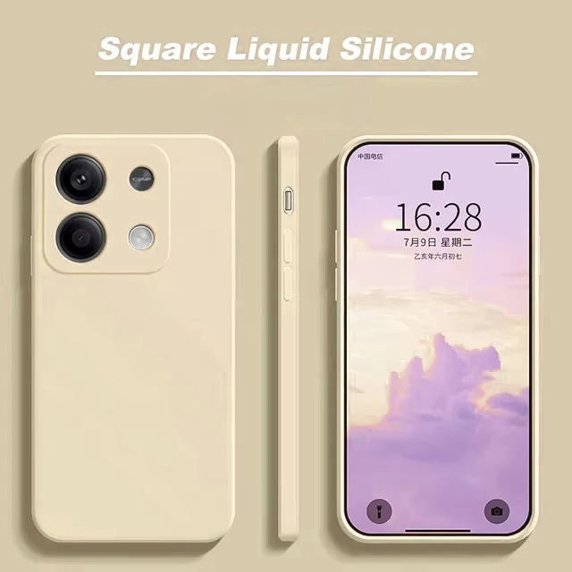 Elegant Liquid Silicone Full Cover Phone Case - Fashionable Protection