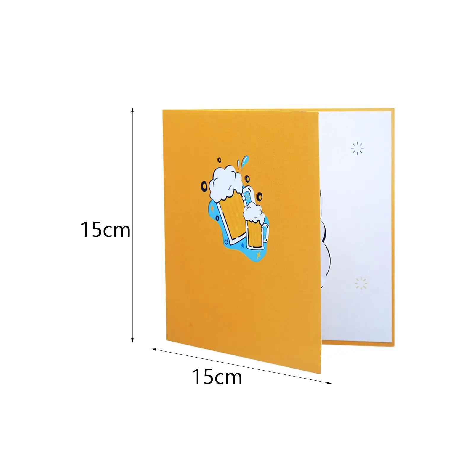 Father's Day Greeting Card 3D Dad Beer Mug Beer Mug Greeting Card for Wedding Engagement Valentines Holiday Thanksgiving