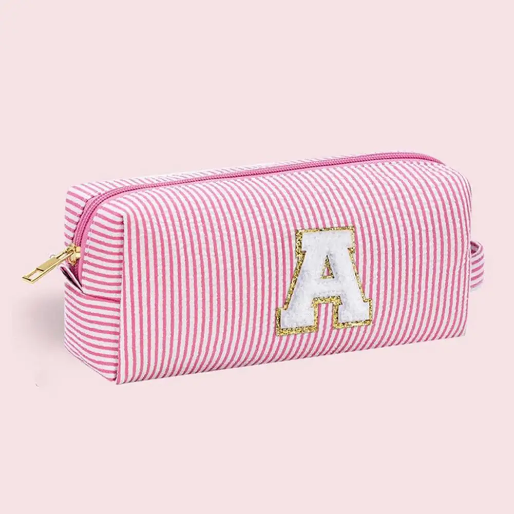 Makeup Pouch Waterproof Letter Cosmetic Storage Bags with Zipper Closure Capacity Makeup Organizer Pouches for Set of 2 Cosmetic 2