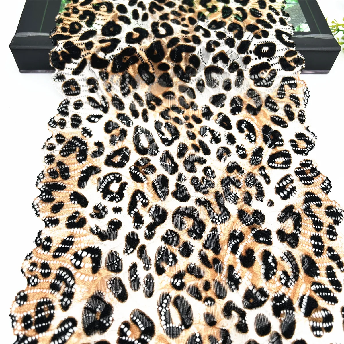 3y/Lot Width 7 5/8 inch (19cm) Leopard Elastic Stretch Lace Trim Lingerie Sewing Craft DIY Apparel Fabric Garment Accessory 3