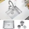 23 Inch Undermount Kitchen Sink Nano Coating Stainless Steel Kitchen Sink Medium Undermount Single Bowl Sink 2