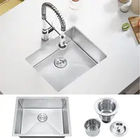 23 Inch Undermount Kitchen Sink Nano Coating Stainless Steel Kitchen Sink Medium Undermount Single Bowl Sink 2
