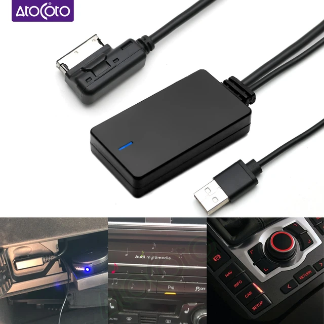 Adaptateur De Câble Usb Sans Fil Bluetooth Pour Audi A4 A5 A6 A8 Q7 Ami Mmi,  Interface De Port Multimédia 2g, Entrée Audio Stéréo, Radio - Câbles,  Adaptateurs Et Douilles - AliExpress